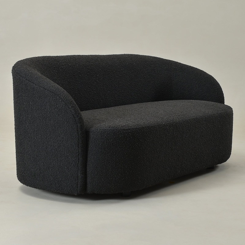 KINWELL Sherpa Upholstered Loveseat Boucle Sofa Couch, 68"W