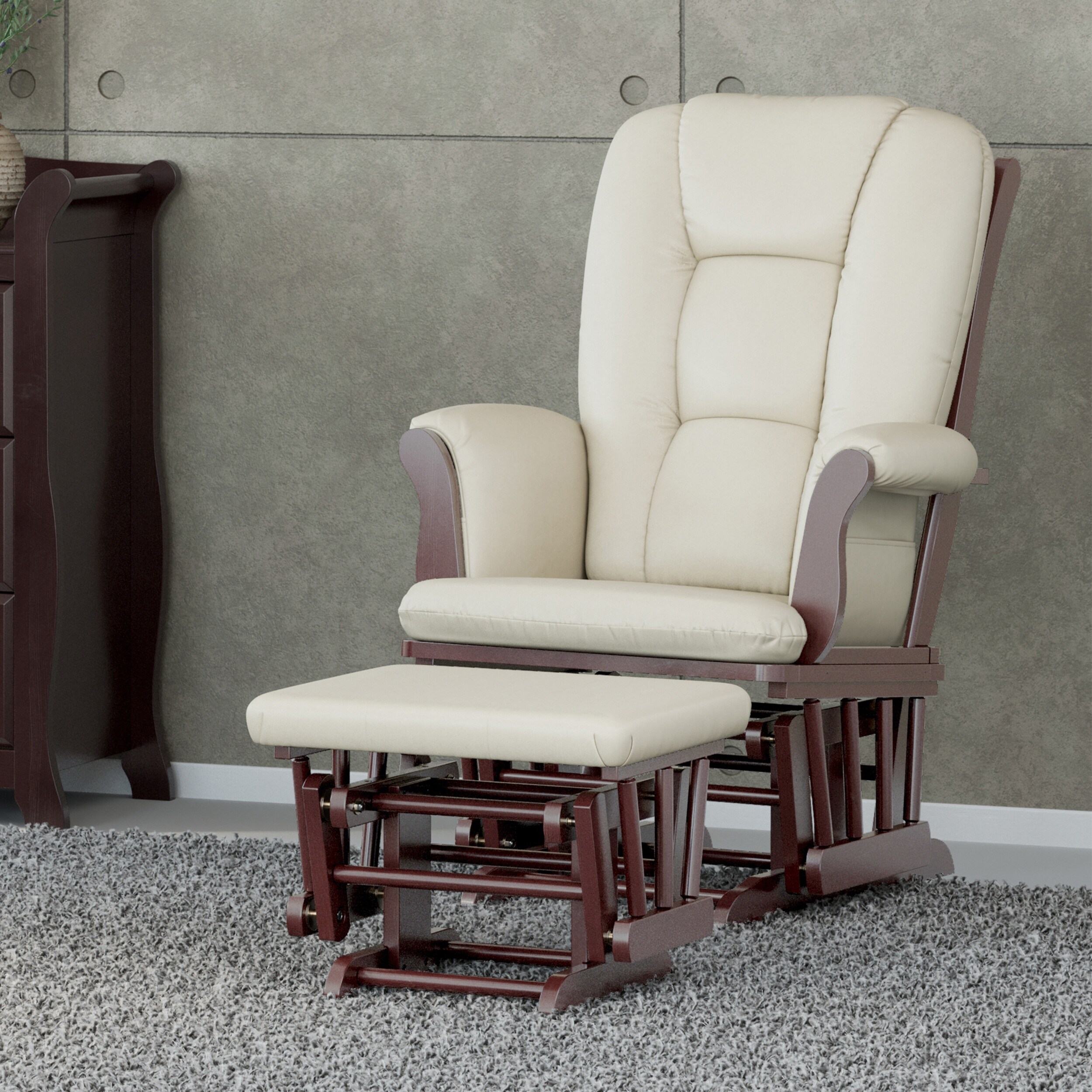 Storkcraft Tuscany Glider bumbo and Ottoman