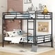 preview thumbnail 2 of 25, Contemporary Full over Full Metal Bunk Bed with Solid Stability, Save Space or Split Into 2 Beds, Crafted for Safety, Black
