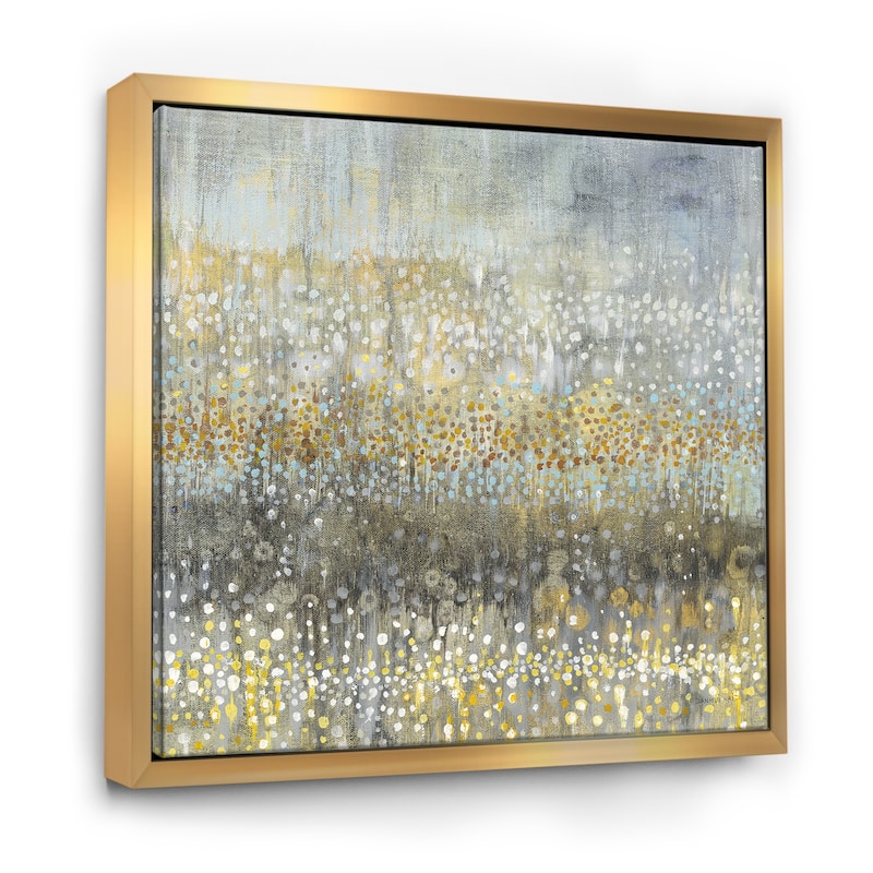 Designart "Glam Rain Abstract IV" Modern & Contemporary Framed Canvas