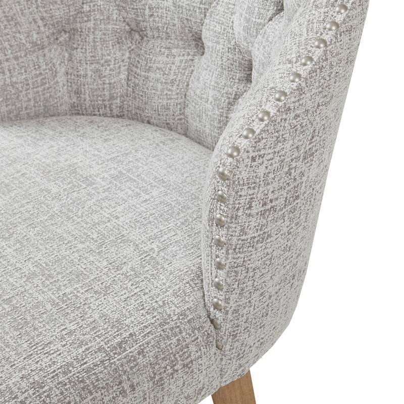 Madison Park Boyle Upholstered 360 Degree Swivel Counter Stool 26" H