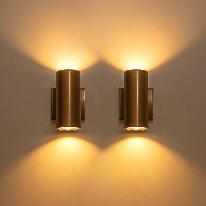 2 - Light Modern Industrial LED Outdoor Wall Sconce