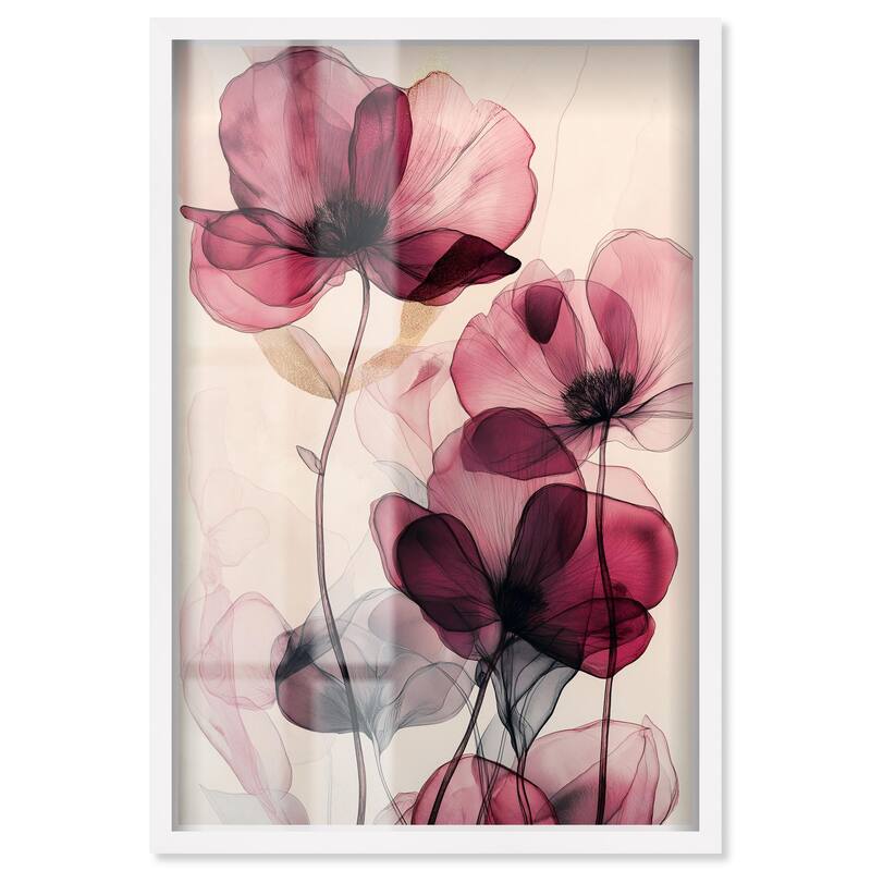 Filigree Flora I Shadowbox by Art Remedy - White - 36" x 54"