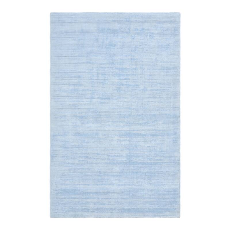 Overton Handmade Modern Contemporary Solid Area Rug - 10'x14' - Light Blue
