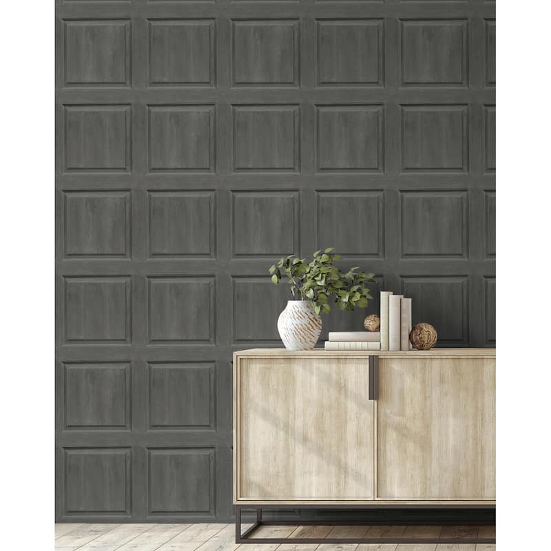 Arthouse Washed Faux Panel Peel and Stick Wallpaper