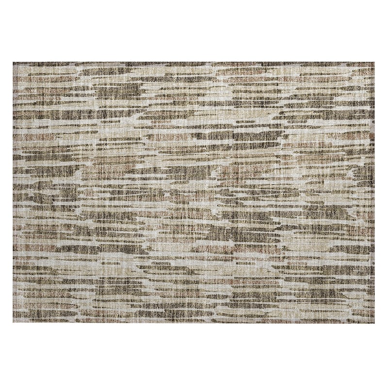 Machine Washable Indoor/ Outdoor Chantille Abstract Watercolor Rug