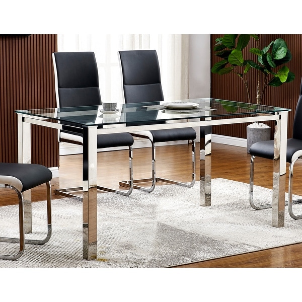Glass dining outlet table for sale