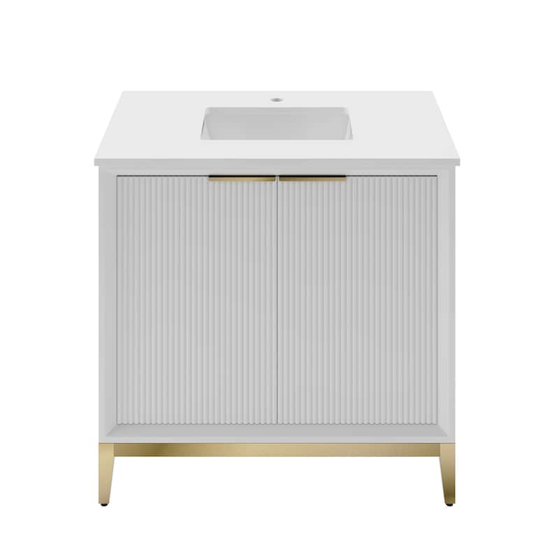 Fresca FCB4036-BG-U Wellington 36" Free Standing Single Basin Vanity - White - Painted