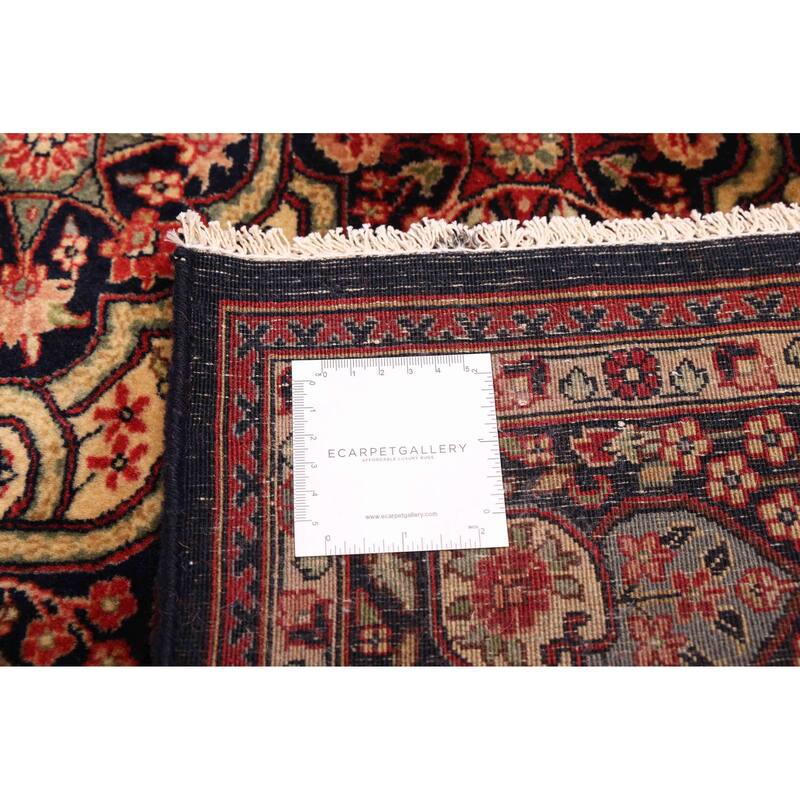 ECARPETGALLERY Hand-knotted Mirzapur Dark Navy Wool Rug - 4'8 x 6'8
