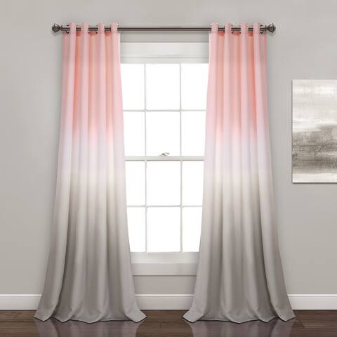 Lush Decor Ombre Fiesta Room Darkening Window Curtain Panel Pair
