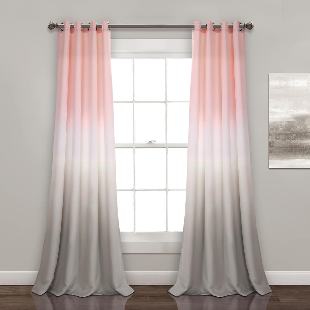 Lush Decor Ombre Fiesta Room Darkening Window Curtain Panel Pair