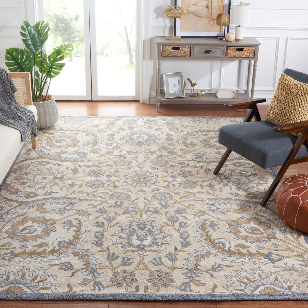 SAFAVIEH Handmade Bella Tifenn Modern Floral Wool Rug