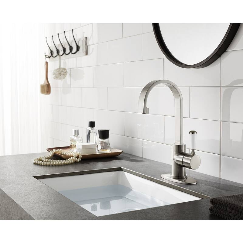 Kingston Brass Paris 1.2 GPM Single Hole Bathroom Faucet with Pop-Up