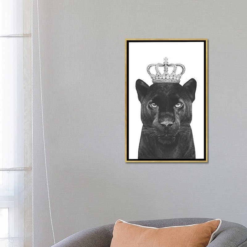 iCanvas "The King Panther" by Valeriya Korenkova Framed Canvas Print