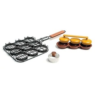 Charcoal Companion CC5119 Pressa Per Hamburger In Plastica ABS, Lavabile In Lavastoviglie, Per Hamburger Ripieni