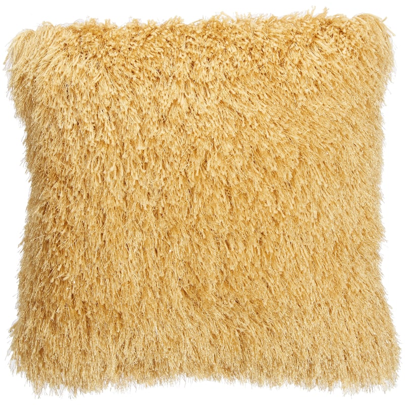 Mina Victory Shag Solid Glam Throw Pillow