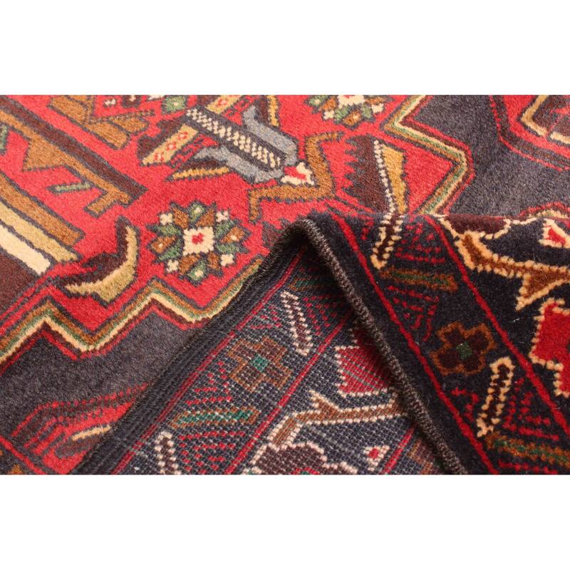 ECARPETGALLERY Hand-knotted Teimani Red Wool Rug - 2'9 x 6'5