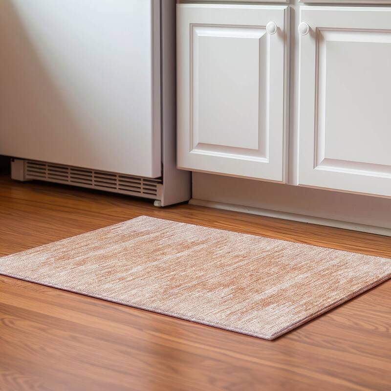 Premium Washable Super Soft Modern Century Mayfield Rug - Salmon - 1' 8" x 2' 6" - Rectangle