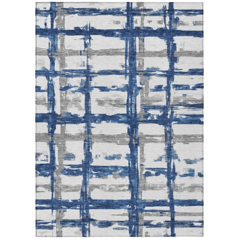 HomeRoots Striped Transitional Rectangle Outdoor Rug