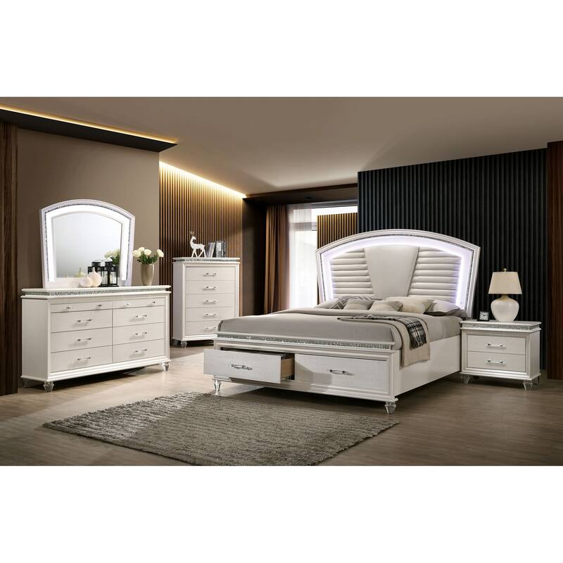 Xian Contemporary Solid Wood 5-Drawer Chest by Furniture of America
