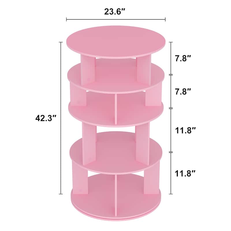 16 Pair Rotating Shoe Rack Tower, Spinning Shoe Storgae Rack - 16 Pair