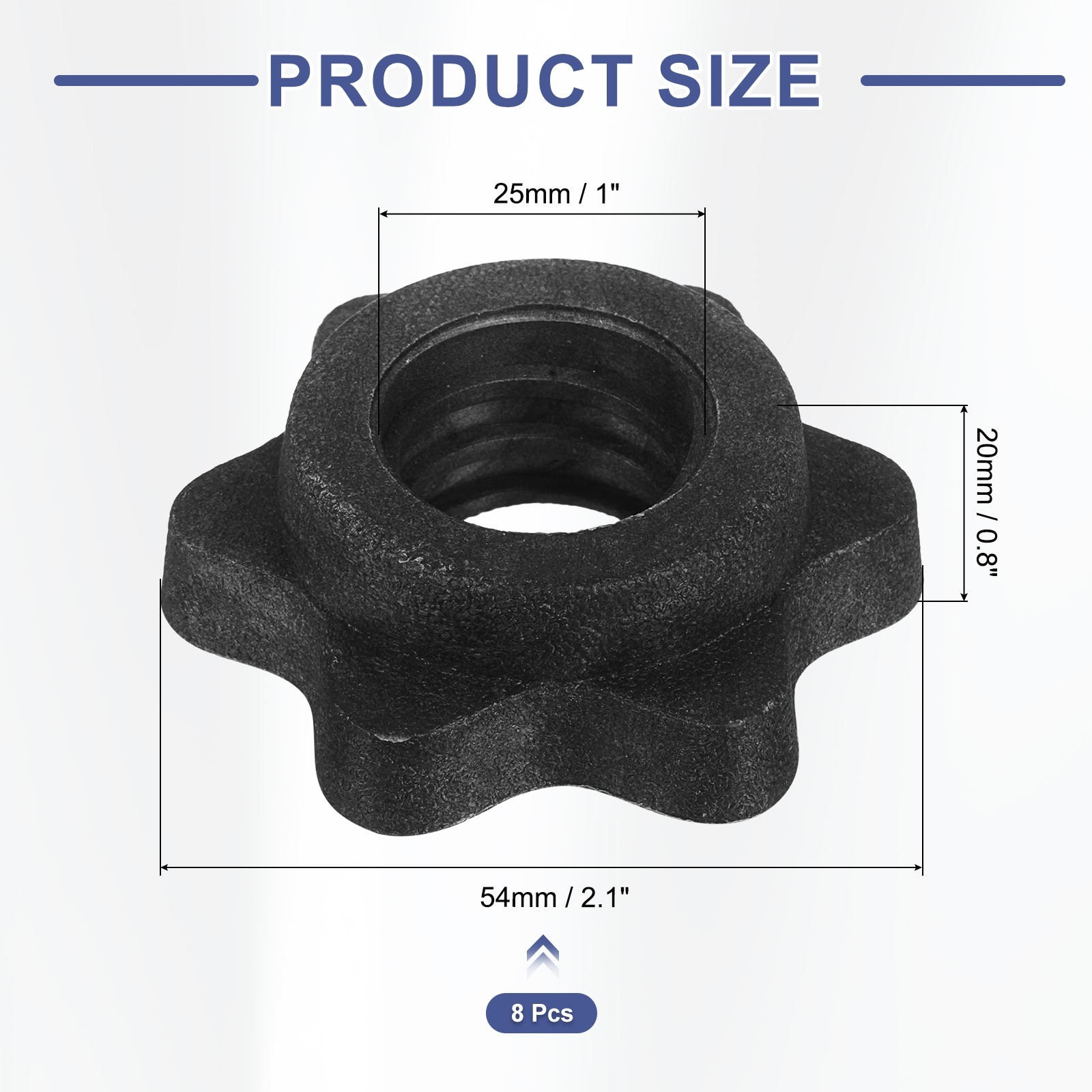 Dumbbell Collars, Barbell Spin Lock Hex Nuts Anti Slip Weight Lifting Clip Plastic