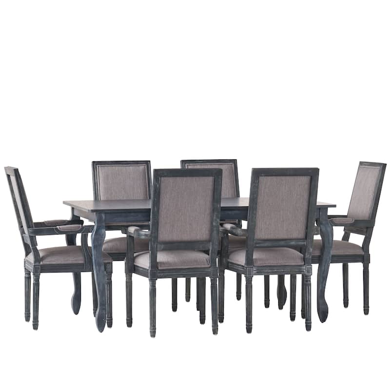 Marlette Upholstered Expandable 7 Piece Dining Set by Christopher Knight Home