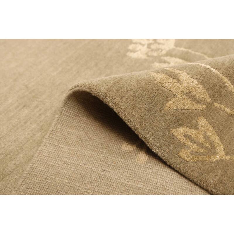 ECARPETGALLERY Hand-knotted Opulence Olive Silk, Wool Rug - 8'0 x 9'10