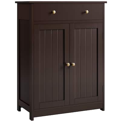 Yaheetech Free Standing Bathroom Cabinet with 1 Drawer 2 Doors