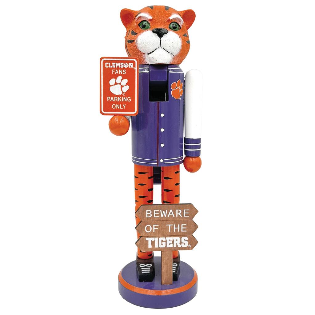 12" Clemson Beware of the Tigers Nutcracker