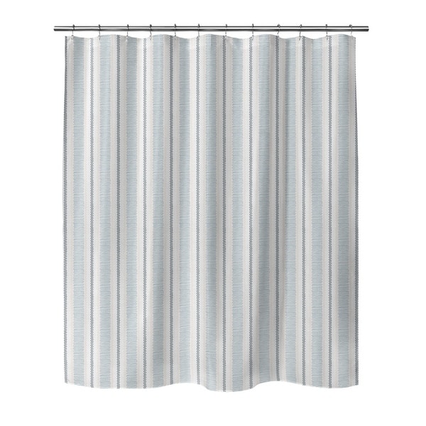 STRIPE DOTS DENIM Shower Curtain By Kavka Designs On Sale Bed Bath