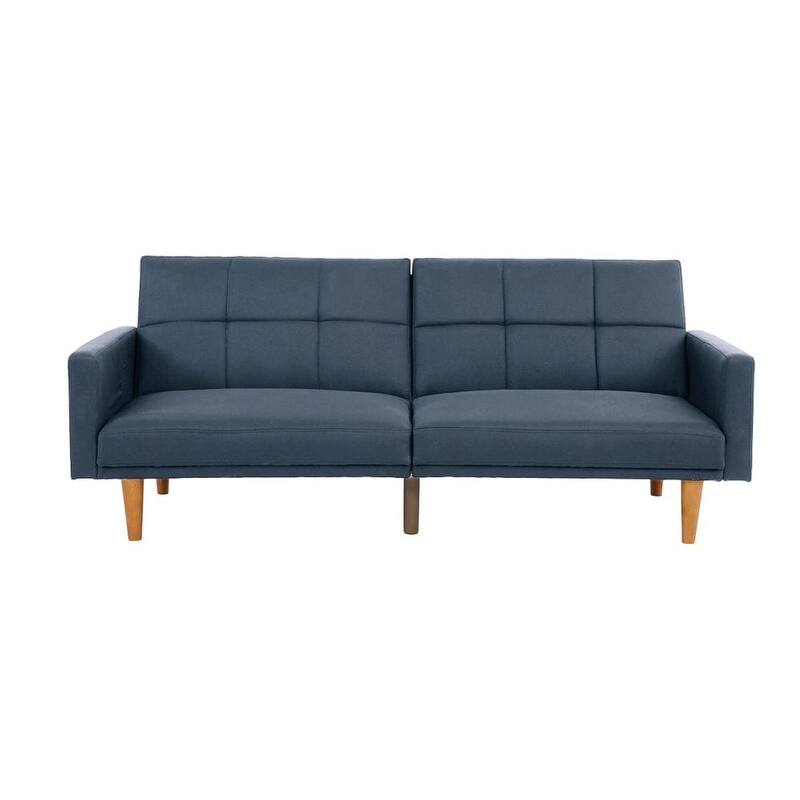 Adjustable Sofa Bed with Tufted Cushions, Convertible Couch with Storage