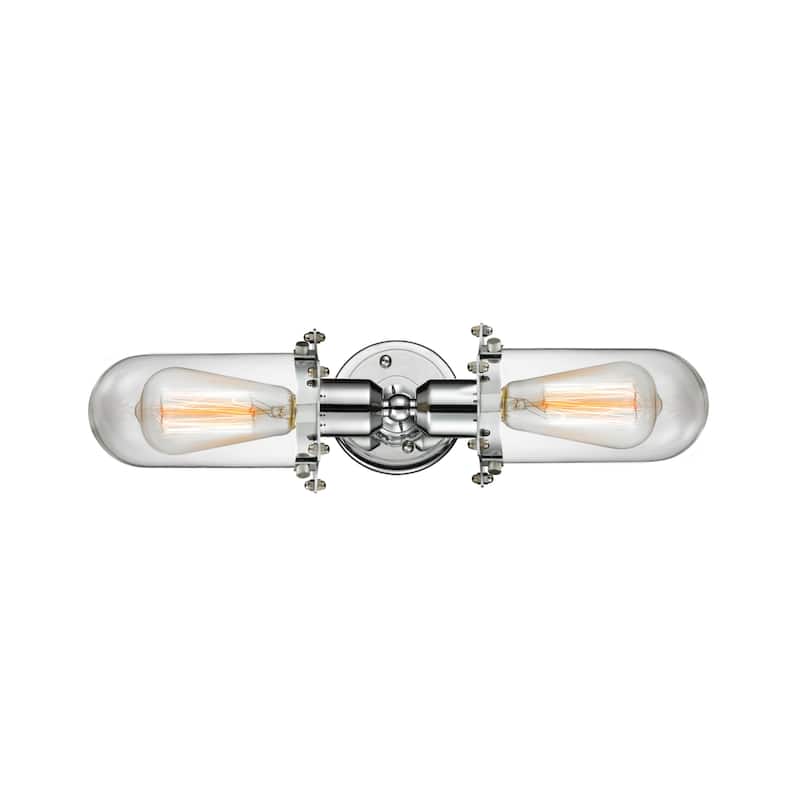 Innovations Lighting Centri 2 Light 22" Wide Bathroom Vanity Light - Polished Chrome / Clear