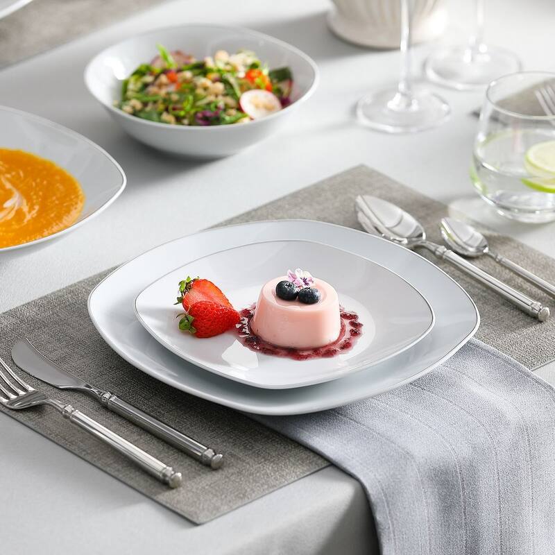 MALACASA Elisa Basic Porcelain Dinnerware Set (Service for 6)
