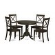 preview thumbnail 13 of 12, 5-Piece Dining Set - Small Kitchen Table and 4 Chairs - Cappuccino Finish (Seat Type Option)