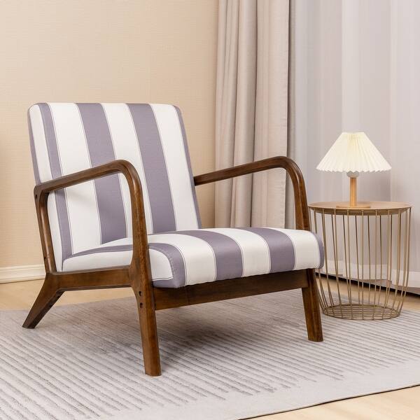 slide 2 of 11, Mid-Century Modern Accent Chair,Leathaire Upholstered Farmhouse Armchair