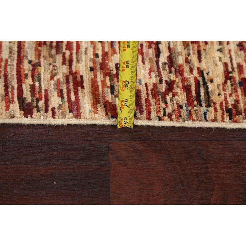 Contemporary Gabbeh Kashkoli Oriental Wool Area Rug Handmade Carpet - 2'7" x 4'0"