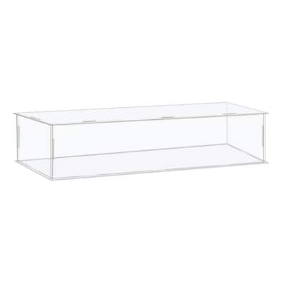 Display Case Box Acrylic Box Transparent Showcase 36x11x11cm for Collectibles