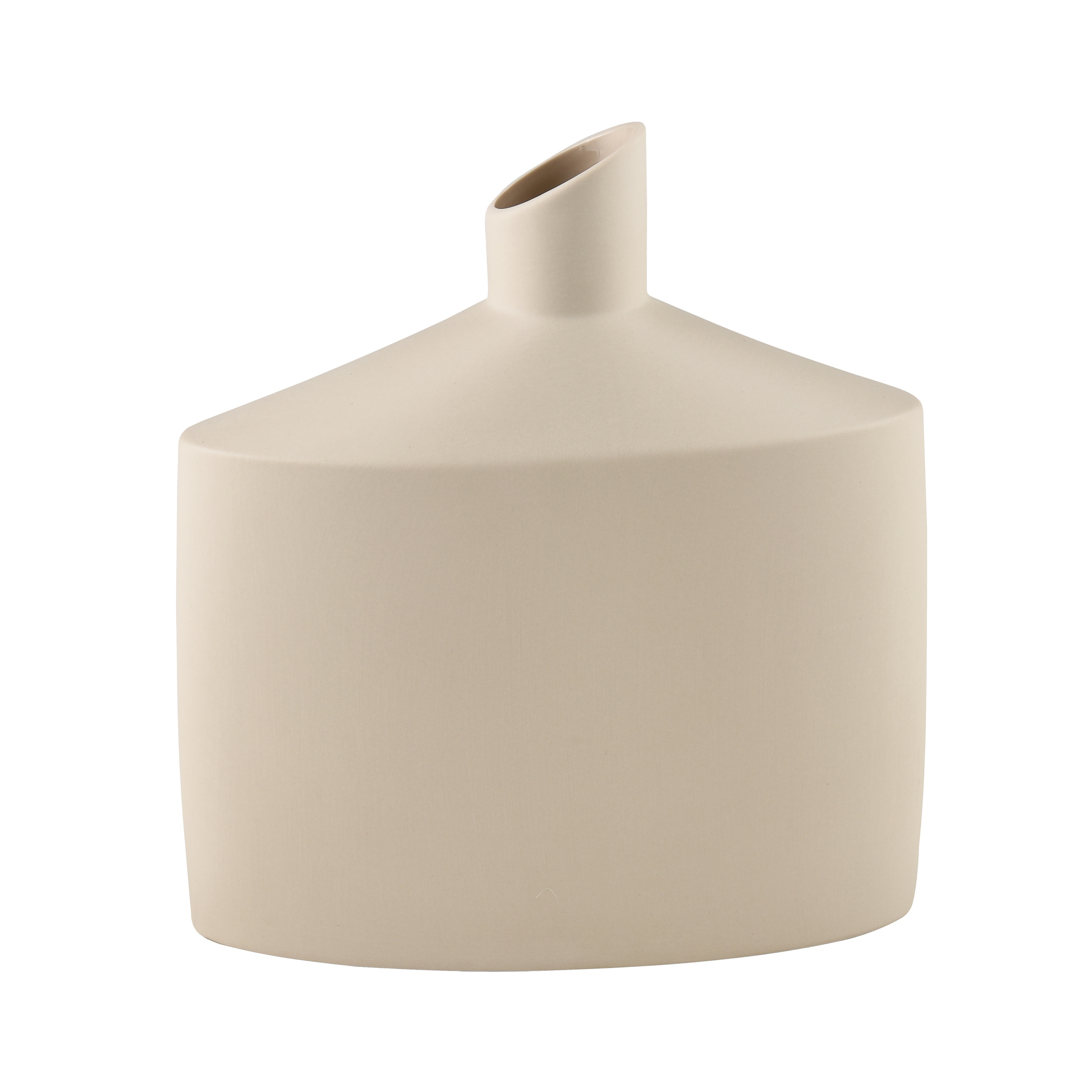 Elk Home Ralls Beige Earthenware 8.5 Inch Wide Vase