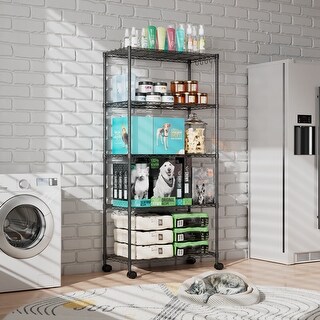 5 Tier Adjustable Steel Storage Racks, Utility Shelves - Bed Bath ...