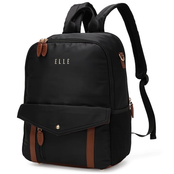 brown foax leather backpack Ellington Pretty meets practicality in this backpack made of richly ELLE Luxe Journey 18L Twill