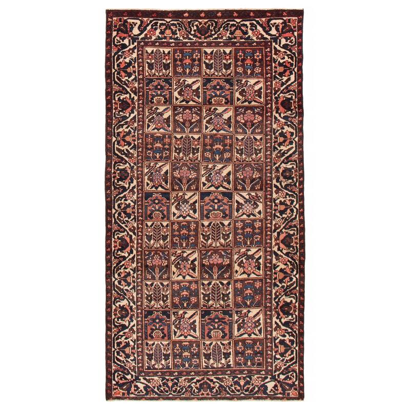 ECARPETGALLERY Hand-knotted Kayseri Vintage Brown Wool Rug - 4'9 x 9'4 - Dark Brown - 4'9 x 9'4