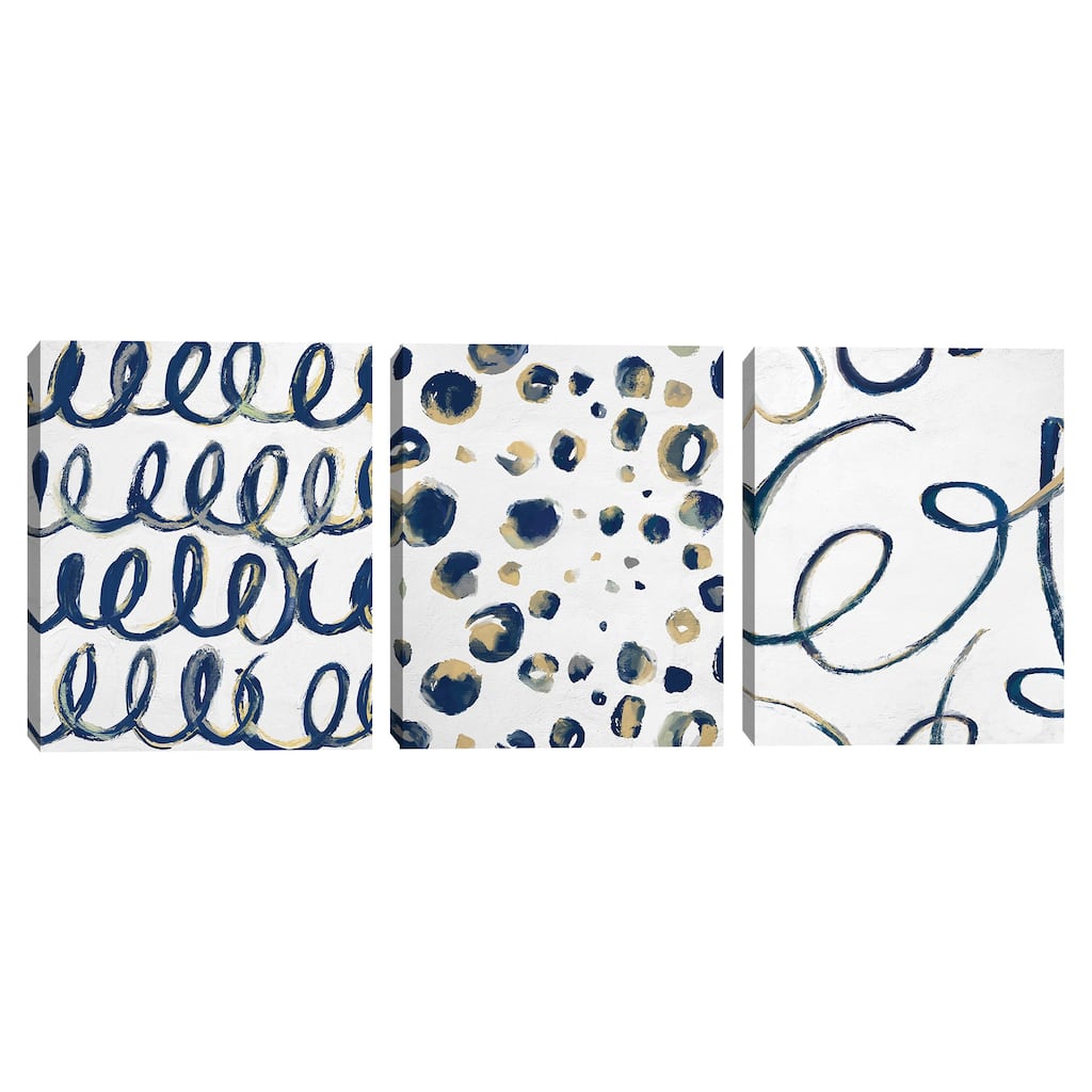 Freeform I, II, III by Studio Arts Canvas Art Prints