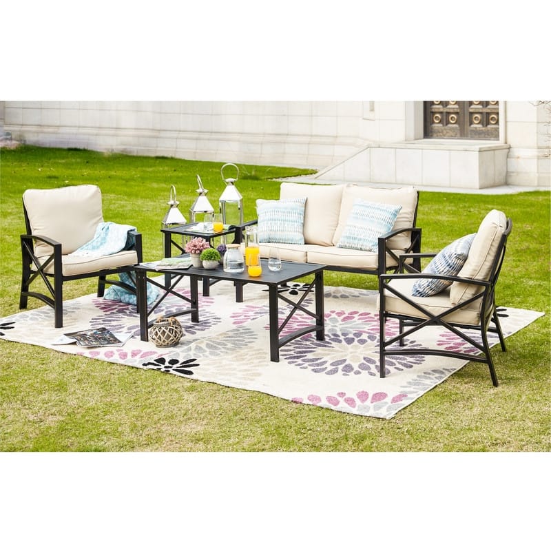 PATIO FESTIVAL 4-Person Outdoor Conversation Set with Cushions