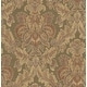 preview thumbnail 3 of 4, Seabrook Designs Rosita Acanthus Damask Unpasted Wallpaper 20.5 in. W x 33 ft. L - Metallic Taupe & Maroon
