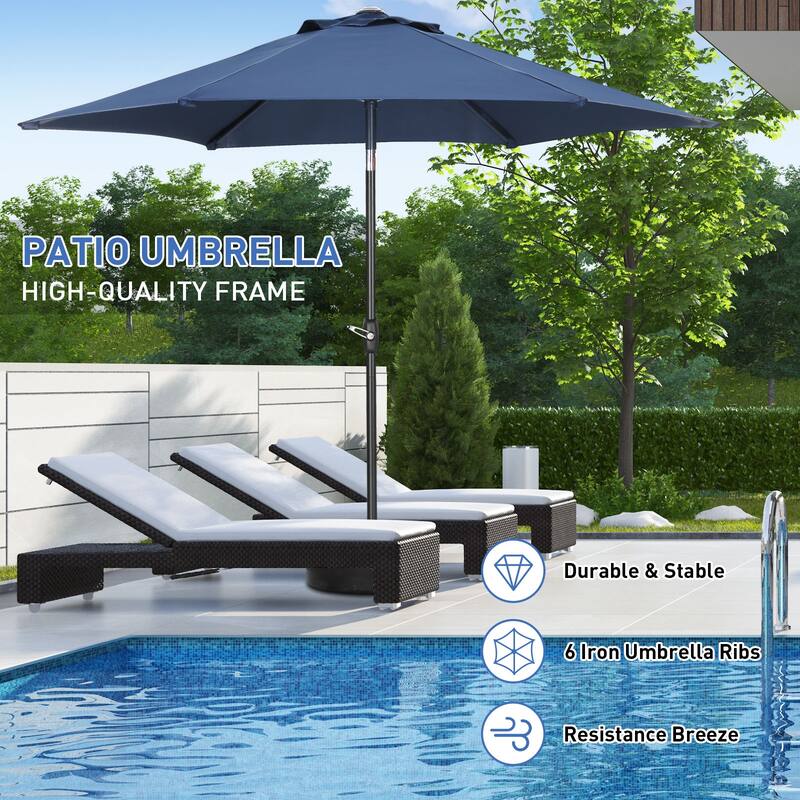 Ainfox 9ft Outdoor Patio Umbrella Without Base for Garden, Patio, Swimming Pool