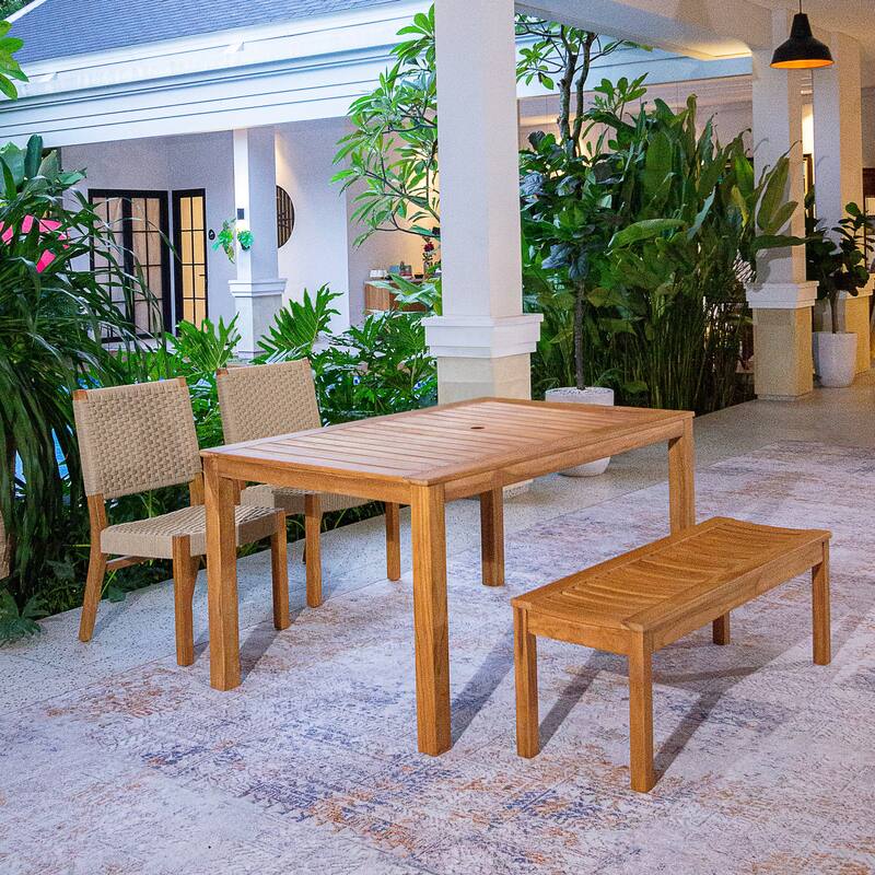Cambridge Casual Zephyr 4-piece Teak Outdoor Dining Set