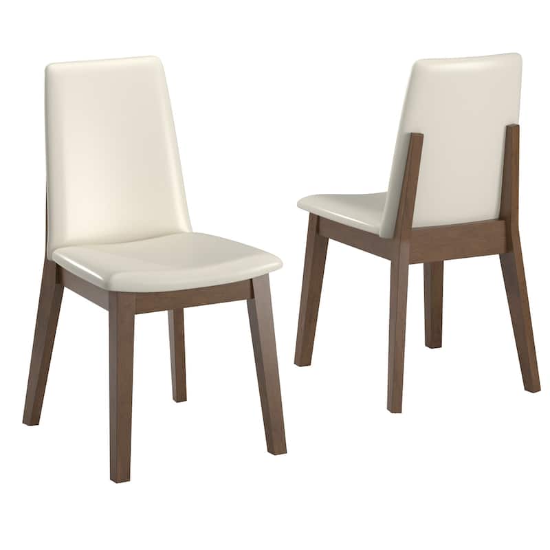 Harstad 72" Rectangular Wood Dining Set with Vegan Leather Upholstered Chairs by iNSPIRE Q Modern
