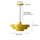 preview thumbnail 9 of 32, Industrial Adjustable Chandelier 1-Light Pendant Light with 3-Layer Metal Shade, Vintage Hanging Lamp for Living Room