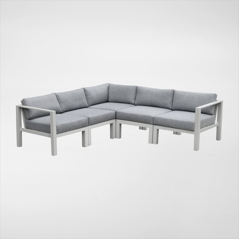 Nash Outdoor Seating Set - Buff 5-PC